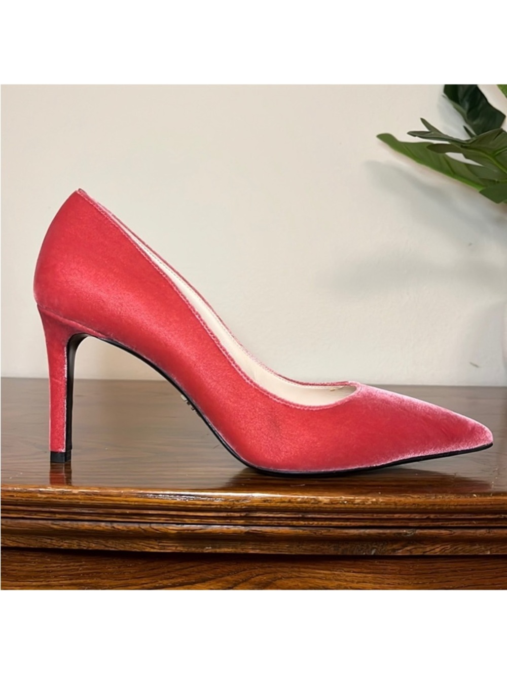 NEW Prada Red Velvet High Heels